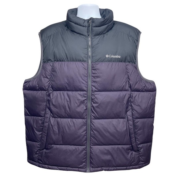 Columbia Other - Columbia Men's Omni Heat Size XXL Deep Purple & Black Stand Collar Puffer  Vest